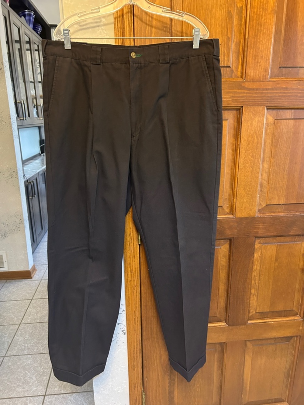 Tommy Hilfiger Men's Black Dress Pants - Pleated Front